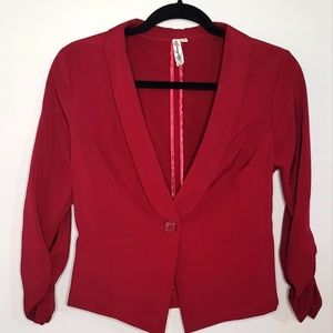 Red Cropped Woman's Blazer